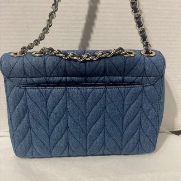 EUC Kate Spade New York Briar Lane Quilted Denim Applique Emelyn Handbag Purse - Picture 6 of 8